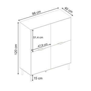 meg-GP037-0338,1-6 ΜΠΟΥΦΕΣ MARQUISE MEGAPAP ΧΡΩΜΑ SANDSTONE 98X40X120ΕΚ.