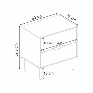 meg-GP037-0340,1-7 ΚΟΜΟΔΙΝΟ MARQUISE MEGAPAP ΧΡΩΜΑ SANDSTONE 50X35X52,3ΕΚ.