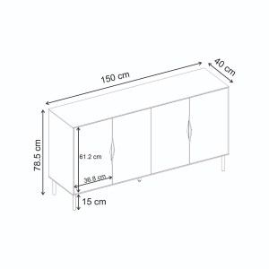 meg-GP037-0341,1-7 ΜΠΟΥΦΕΣ MARQUISE MEGAPAP ΧΡΩΜΑ SANDSTONE 150X40X78,5ΕΚ.