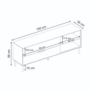 meg-GP037-0342,1-6 ΕΠΙΠΛΟ ΤΗΛΕΟΡΑΣΗΣ MARQUISE MEGAPAP ΧΡΩΜΑ SANDSTONE 150X35X56ΕΚ.