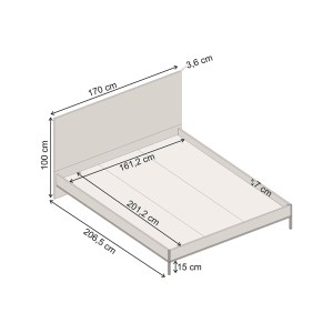 meg-GP037-0346,1-6 ΚΡΕΒΑΤΙ MARS MEGAPAP ΧΡΩΜΑ ΚΑΡΥΔΙ UD 160X200ΕΚ.