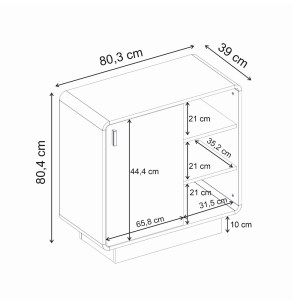 meg-GP037-0349,1-7 ΜΠΟΥΦΕΣ ROVEL MEGAPAP ΧΡΩΜΑ SEPET OAK 80,3X39X80,4ΕΚ.