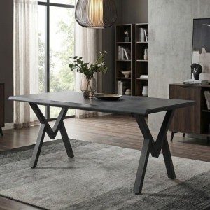 meg-GP038-0004,3-0 ΤΡΑΠΕΖΙ WALTER MEGAPAP MDF - ΜΕΤΑΛΛΙΚΟ ΧΡΩΜΑ ΣΚΟΥΡΟ ΓΚΡΙ ΣΚΥΡΟΔΕΜΑΤΟΣ 160X80X75ΕΚ.