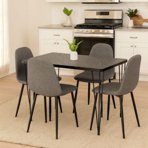 meg-GP038-0011,2-1 ΤΡΑΠΕΖΙ ROGER MEGAPAP MDF - ΜΕΤΑΛΛΙΚΟ ΧΡΩΜΑ ΜΑΥΡΟ ΕΦΕ ΜΑΡΜΑΡΟΥ 120X70X75ΕΚ.