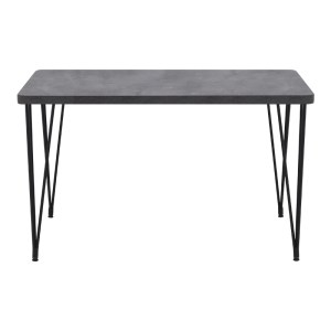 meg-GP038-0011,3-3 ΤΡΑΠΕΖΙ ROGER MEGAPAP MDF - ΜΕΤΑΛΛΙΚΟ ΧΡΩΜΑ ΣΚΟΥΡΟ ΓΚΡΙ ΣΚΥΡΟΔΕΜΑΤΟΣ 120X70X75ΕΚ.