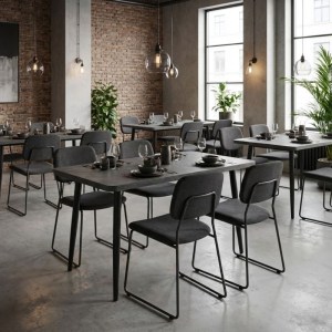 meg-GP038-0012,3-2 ΤΡΑΠΕΖΙ LEVICO MEGAPAP MDF - ΜΕΤΑΛΛΙΚΟ ΧΡΩΜΑ ΣΚΟΥΡΟ ΓΚΡΙ ΣΚΥΡΟΔΕΜΑΤΟΣ 120X70X75ΕΚ.