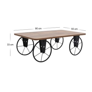 meg-GP038-0022,1-5 ΤΡΑΠΕΖΑΚΙ ΣΑΛΟΝΙΟΥ JEMMY MEGAPAP MDF - ΜΕΤΑΛΛΙΚΟ ΧΡΩΜΑ ΑΚΑΚΙΑΣ 90X55X33ΕΚ.