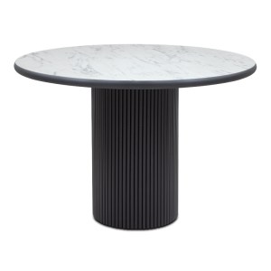 meg-GP038-0024,1-0 ΤΡΑΠΕΖΙ BORNO MEGAPAP ΧΡΩΜΑ ΜΑΥΡΟ - ΛΕΥΚΟ ΕΦΕ ΜΑΡΜΑΡΟΥ Ø115X79 ΕΚ.
