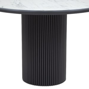 meg-GP038-0024,1-3 ΤΡΑΠΕΖΙ BORNO MEGAPAP ΧΡΩΜΑ ΜΑΥΡΟ - ΛΕΥΚΟ ΕΦΕ ΜΑΡΜΑΡΟΥ Ø115X79 ΕΚ.