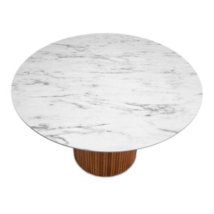 meg-GP038-0025,1-5 ΤΡΑΠΕΖΙ BORNO MEGAPAP ΧΡΩΜΑ ΦΥΣΙΚΟ - ΛΕΥΚΟ ΕΦΕ ΜΑΡΜΑΡΟΥ Ø120X78 ΕΚ.