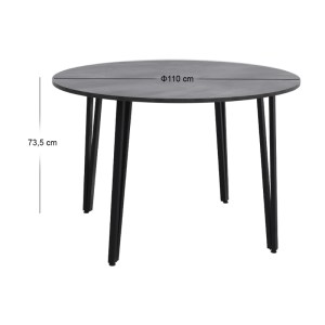 meg-GP038-0029,2-5 ΤΡΑΠΕΖΙ ZENO MEGAPAP ΧΡΩΜΑ ΣΚΟΥΡΟ ΓΚΡΙ ΣΚΥΡΟΔΕΜΑΤΟΣ Ø110X73,5ΕΚ.