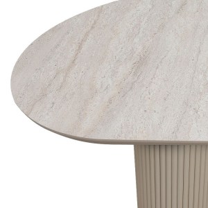 meg-GP038-0031,1-6 ΤΡΑΠΕΖΙ HAZAR MEGAPAP MDF ΧΡΩΜΑ TRAVERTINE - SANDSTONE 180X90X77ΕΚ.