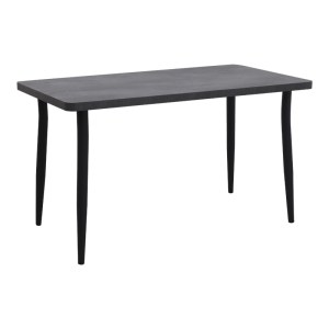 meg-GP038-0033,3-0 ΤΡΑΠΕΖΙ LEVICO MEGAPAP MDF - ΜΕΤΑΛΛΙΚΟ ΧΡΩΜΑ ΣΚΟΥΡΟ ΓΚΡΙ ΣΚΥΡΟΔΕΜΑΤΟΣ 130X70X75ΕΚ.