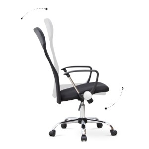 meg-GP040-0001,1-5 ΚΑΡΕΚΛΑ ΓΡΑΦΕΙΟΥ MARCO MEGAPAP ΜΕ ΥΦΑΣΜΑ MESH ΧΡΩΜΑ ΜΑΥΡΟ 62X59X110/120ΕΚ.