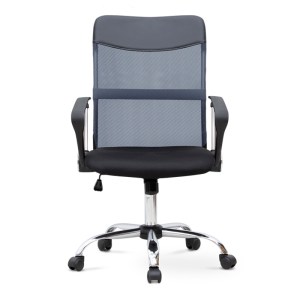 meg-GP040-0002,2-3 ΚΑΡΕΚΛΑ ΓΡΑΦΕΙΟΥ FRANCO MEGAPAP ΜΕ ΥΦΑΣΜΑ MESH ΧΡΩΜΑ ΓΚΡΙ - ΜΑΥΡΟ 59X57X95/105ΕΚ.