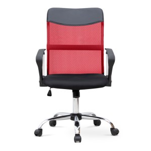 meg-GP040-0002,3-3 ΚΑΡΕΚΛΑ ΓΡΑΦΕΙΟΥ FRANCO MEGAPAP ΜΕ ΥΦΑΣΜΑ MESH ΧΡΩΜΑ ΚΟΚΚΙΝΟ - ΜΑΥΡΟ 59X57X95/105ΕΚ.