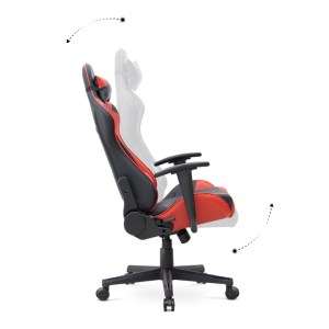 meg-GP040-0008,2-5 ΚΑΡΕΚΛΑ ΓΡΑΦΕΙΟΥ GAMING ALONSO MEGAPAP ΑΠΟ ΤΕΧΝΟΔΕΡΜΑ ΧΡΩΜΑ ΚΟΚΚΙΝΟ - ΜΑΥΡΟ 67X70X125/135 ΕΚ.