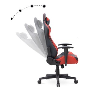 meg-GP040-0008,2-6 ΚΑΡΕΚΛΑ ΓΡΑΦΕΙΟΥ GAMING ALONSO MEGAPAP ΑΠΟ ΤΕΧΝΟΔΕΡΜΑ ΧΡΩΜΑ ΚΟΚΚΙΝΟ - ΜΑΥΡΟ 67X70X125/135 ΕΚ.