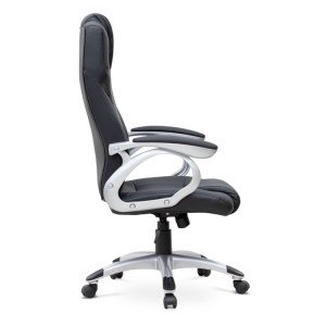 meg-GP040-0009,1-4 ΚΑΡΕΚΛΑ ΓΡΑΦΕΙΟΥ ΔΙΕΥΘΥΝΤΙΚΗ LUCA MEGAPAP ΑΠΟ ΤΕΧΝΟΔΕΡΜΑ ΧΡΩΜΑ ΜΑΥΡΟ 65X60X118/128ΕΚ.