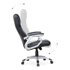 meg-GP040-0009,1-5 ΚΑΡΕΚΛΑ ΓΡΑΦΕΙΟΥ ΔΙΕΥΘΥΝΤΙΚΗ LUCA MEGAPAP ΑΠΟ ΤΕΧΝΟΔΕΡΜΑ ΧΡΩΜΑ ΜΑΥΡΟ 65X60X118/128ΕΚ.