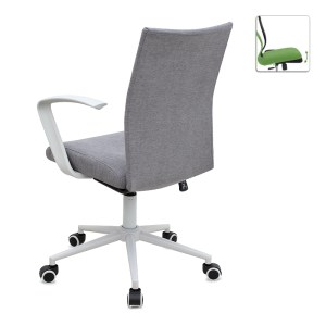 meg-GP040-0015,1-1 ΚΑΡΕΚΛΑ ΓΡΑΦΕΙΟΥ BERLIN MEGAPAP ΥΦΑΣΜΑΤΙΝΗ ΧΡΩΜΑ ΓΚΡΙ - ΛΕΥΚΟ 64X63X89/96ΕΚ.