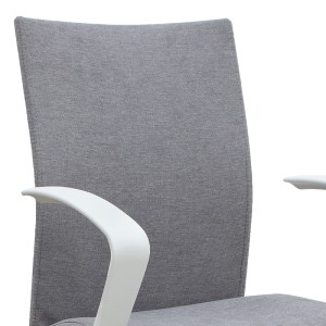 meg-GP040-0015,1-6 ΚΑΡΕΚΛΑ ΓΡΑΦΕΙΟΥ BERLIN MEGAPAP ΥΦΑΣΜΑΤΙΝΗ ΧΡΩΜΑ ΓΚΡΙ - ΛΕΥΚΟ 64X63X89/96ΕΚ.