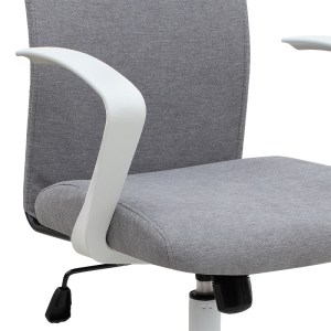 meg-GP040-0015,1-7 ΚΑΡΕΚΛΑ ΓΡΑΦΕΙΟΥ BERLIN MEGAPAP ΥΦΑΣΜΑΤΙΝΗ ΧΡΩΜΑ ΓΚΡΙ - ΛΕΥΚΟ 64X63X89/96ΕΚ.