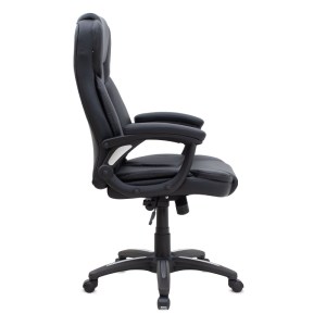 meg-GP040-0018,1-4 ΚΑΡΕΚΛΑ ΓΡΑΦΕΙΟΥ ΔΙΕΥΘΥΝΤΙΚΗ MORGAN MEGAPAP ΑΠΟ ΤΕΧΝΟΔΕΡΜΑ ΧΡΩΜΑ ΜΑΥΡΟ 67X65X112/122ΕΚ.