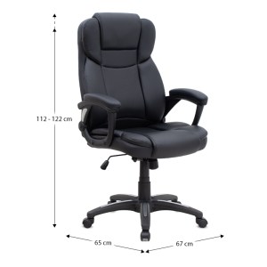 meg-GP040-0018,1-9 ΚΑΡΕΚΛΑ ΓΡΑΦΕΙΟΥ ΔΙΕΥΘΥΝΤΙΚΗ MORGAN MEGAPAP ΑΠΟ ΤΕΧΝΟΔΕΡΜΑ ΧΡΩΜΑ ΜΑΥΡΟ 67X65X112/122ΕΚ.