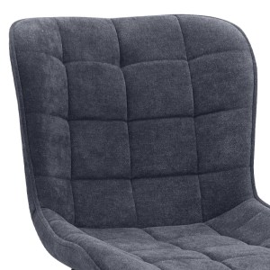 meg-GP040-0024,1-8 ΚΑΡΕΚΛΑ ΤΡΑΠΕΖΑΡΙΑΣ CHIARA MEGAPAP ΑΝΘΡΑΚΙ ΥΦΑΣΜΑ - ΜΕΤΑΛΛΙΚΟ ΜΑΥΡΟ ΠΟΔΙ 48X58X81ΕΚ.