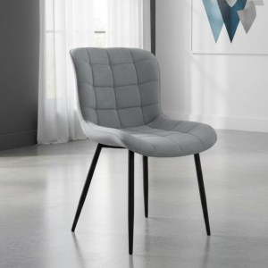 meg-GP040-0024,2-1 ΚΑΡΕΚΛΑ ΤΡΑΠΕΖΑΡΙΑΣ CHIARA MEGAPAP ΓΚΡΙ ΥΦΑΣΜΑ - ΜΕΤΑΛΛΙΚΟ ΜΑΥΡΟ ΠΟΔΙ 48X58X81ΕΚ.