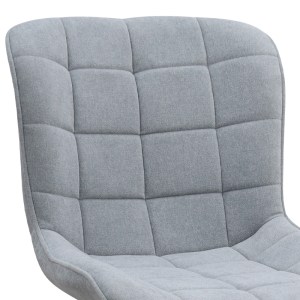 meg-GP040-0024,2-8 ΚΑΡΕΚΛΑ ΤΡΑΠΕΖΑΡΙΑΣ CHIARA MEGAPAP ΓΚΡΙ ΥΦΑΣΜΑ - ΜΕΤΑΛΛΙΚΟ ΜΑΥΡΟ ΠΟΔΙ 48X58X81ΕΚ.