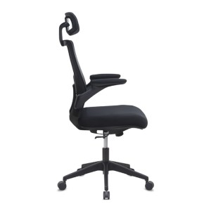 meg-GP040-0025,1-4 ΚΑΡΕΚΛΑ ΓΡΑΦΕΙΟΥ ΔΙΕΥΘΥΝΤΙΚΗ BELORA MEGAPAP ΜΕ ΥΦΑΣΜΑ MESH ΧΡΩΜΑ ΜΑΥΡΟ 63,5X62X117/127ΕΚ.