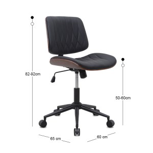 meg-GP040-0028,1-10 ΚΑΡΕΚΛΑ ΓΡΑΦΕΙΟΥ CORINA MEGAPAP ΑΠΟ ΤΕΧΝΟΔΕΡΜΑ ΧΡΩΜΑ ΜΑΥΡΟ 60X65X82/92ΕΚ.