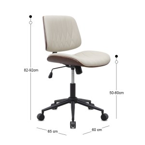 meg-GP040-0028,2-10 ΚΑΡΕΚΛΑ ΓΡΑΦΕΙΟΥ CORINA MEGAPAP ΑΠΟ ΤΕΧΝΟΔΕΡΜΑ ΧΡΩΜΑ ΑΝΟΙΧΤΟ ΜΠΕΖ 60X65X82/92ΕΚ.