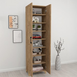 meg-GP041-0015,2-1 ΝΤΟΥΛΑΠΑ - ΠΑΠΟΥΤΣΟΘΗΚΗ LILLY MEGAPAP ΧΡΩΜΑ PINE OAK 49X32X178ΕΚ.