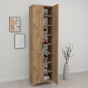 meg-GP041-0015,2-2 ΝΤΟΥΛΑΠΑ - ΠΑΠΟΥΤΣΟΘΗΚΗ LILLY MEGAPAP ΧΡΩΜΑ PINE OAK 49X32X178ΕΚ.