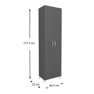 meg-GP041-0015,3-5 ΝΤΟΥΛΑΠΑ - ΠΑΠΟΥΤΣΟΘΗΚΗ ΜΕΛΑΜΙΝΗΣ LILLY MEGAPAP ΧΡΩΜΑ ΑΝΘΡΑΚΙ 49X32X170ΕΚ.