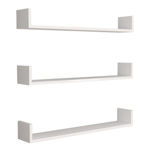 meg-GP041-0028,1-1 ΡΑΦΙΕΡΑ ΤΟΙΧΟΥ TYRION MEGAPAP 3 ΤΕΜΑΧΙΩΝ ΑΠΟ ΜΕΛΑΜΙΝΗ ΧΡΩΜΑ ΛΕΥΚΟ 90X15X12ΕΚ.
