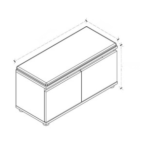 meg-GP041-0050,4-4 ΠΑΠΟΥΤΣΟΘΗΚΗ TWAIN MEGAPAP 8 ΖΕΥΓΩΝ ΧΡΩΜΑ SAPPHIRE OAK 80X35X42ΕΚ.