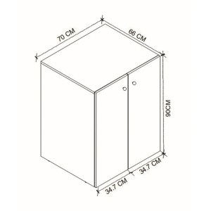 meg-GP041-0055,2-4 ΕΠΙΠΛΟ ΠΛΥΝΤΗΡΙΟΥ GRAY MEGAPAP ΧΡΩΜΑ SAPPHIRE OAK 70X66X90ΕΚ.