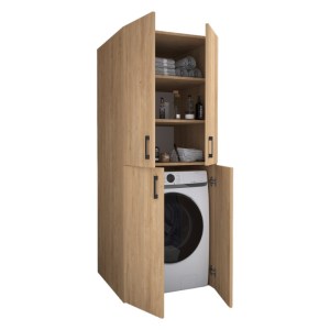 meg-GP041-0057,2-0 ΝΤΟΥΛΑΠΑ ΜΠΑΝΙΟΥ - ΕΠΙΠΛΟ ΠΛΥΝΤΗΡΙΟΥ MILLAY MEGAPAP ΧΡΩΜΑ SAPPHIRE OAK 70X70X180ΕΚ.