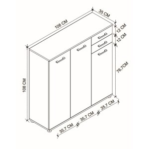 meg-GP041-0064,2-4 ΠΑΠΟΥΤΣΟΘΗΚΗ - ΝΤΟΥΛΑΠΙ POLLY MEGAPAP ΧΡΩΜΑ ΛΕΥΚΟ 108X35X108ΕΚ.