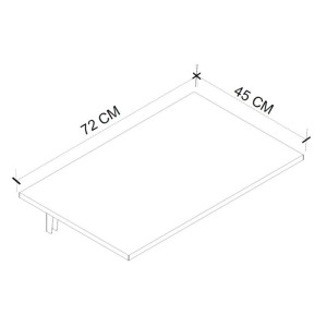 meg-GP041-0079,2-3 ΤΡΑΠΕΖΙ ΚΟΥΖΙΝΑΣ - ΓΡΑΦΕΙΟ ΕΠΙΤΟΙΧΙΟ ΠΤΥΣΣΟΜΕΝΟ RAVAN MEGAPAP ΧΡΩΜΑ SAPPHIRE OAK 72X45ΕΚ.