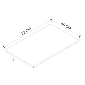 meg-GP041-0079,2-4 ΤΡΑΠΕΖΙ ΚΟΥΖΙΝΑΣ - ΓΡΑΦΕΙΟ ΕΠΙΤΟΙΧΙΟ ΠΤΥΣΣΟΜΕΝΟ RAVAN MEGAPAP ΧΡΩΜΑ SAPPHIRE OAK 72X45ΕΚ.