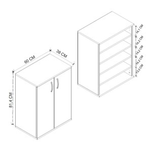 meg-GP041-0084,1-5 ΠΑΠΟΥΤΣΟΘΗΚΗ - ΝΤΟΥΛΑΠΙ MANOLO MEGAPAP ΧΡΩΜΑ ΛΕΥΚΟ 60X38X81,4ΕΚ.