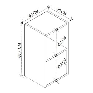 meg-GP041-0088,1-4 ΚΟΜΟΔΙΝΟ VITO MEGAPAP ΧΡΩΜΑ ΛΕΥΚΟ 34X30X66,4ΕΚ.