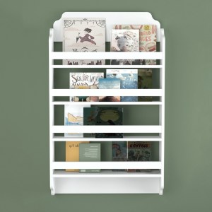 meg-GP041-0098,1-1 ΕΠΙΤΟΙΧΙΑ ΒΙΒΛΙΟΘΗΚΗ - ΡΑΦΙΕΡΑ MONTESSORI MEGAPAP ΧΡΩΜΑ ΛΕΥΚΟ 80X15X132ΕΚ.