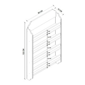 meg-GP041-0098,1-3 ΕΠΙΤΟΙΧΙΑ ΒΙΒΛΙΟΘΗΚΗ - ΡΑΦΙΕΡΑ MONTESSORI MEGAPAP ΧΡΩΜΑ ΛΕΥΚΟ 80X15X132ΕΚ.