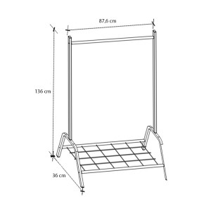 meg-GP041-0101,2-3 ΕΠΙΔΑΠΕΔΙΑ ΚΡΕΜΑΣΤΡΑ SELMAN MEGAPAP ΜΕΤΑΛΛΙΚΗ ΧΡΩΜΑ ΛΕΥΚΟ 87,6X36X136ΕΚ.